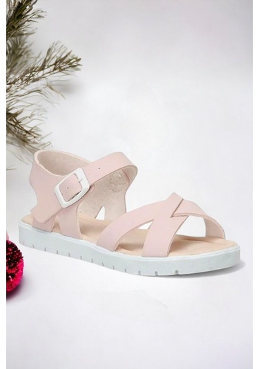 Pudra Unisex Çocuk Sandalet 001