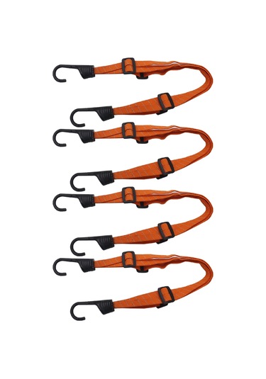 Maiyame Motorcycle Kask İçin Turuncu Elastik Reflektörlü Bağlama Kordonu - 60cm Uzunluk, 4 Adet Set Abs+lastik+nilon