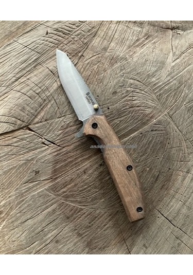 Böhler N690 Çelik Çakı Özel Cep Çakısı Kamp Çakısı Klipsli Cep Çakısı Kahverengi