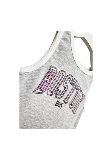 Boston Kız Çocuk Crop Gri