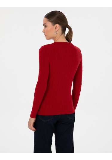 Pierre Cardin Kadın Kırmızı Kazak /triko 50316334-vr030 Kırmızı
