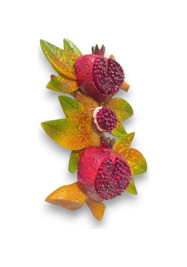 Dekoratif Canlı Renk Nar Figürlü Duvar Süsü Zarif Ev Ve Bahçe Dekorasyonu İçin Şık Aksesuar