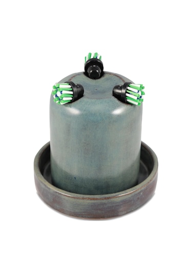 Yapımı Seramik Elektrikli Diş Fırçası Başlık Standı, 3 Ve 4 Başlık Kapasiteli, Tabanlı, Gri-yeşil Diş Fırçalık 3 Delikli Siyah