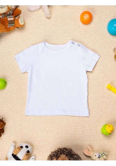 Chic Panda Çocuklar İçin Düğmeli, Günlük Temel Tişört Seti. 115429131 Leylak