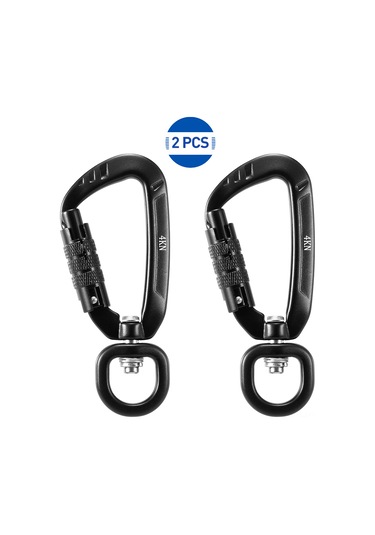 2 Adet Dönme Karabina Klipsi 360 Döner Spinner Karabina Küçük Otomatik Kilitli Karabina 4kn