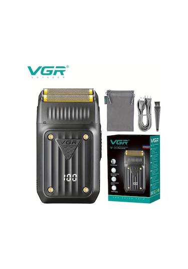 Dashanshop Vgr V-363 Erkekler İçin Profesyonel Şarj Edilebilir Kablosuz Elektrikli Tıraş Makinesi Black V363