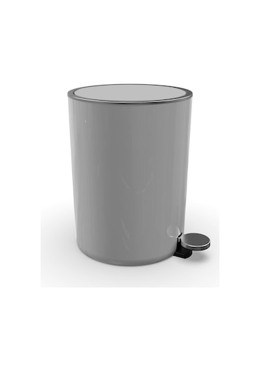 Primanova Lenox Pedallı Çöp Kovası Gri 5 Lt Gri
