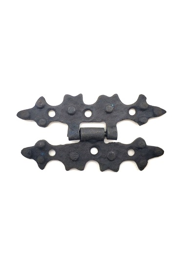 Antika Tarz Dekoratif Pirinç Yıldız Menteşe - 84x44 Mm, Oksit 1 Adet