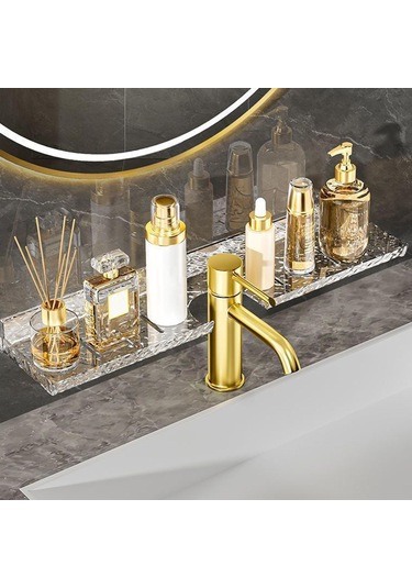 Homyl Lavabo Rafı Banyo Tezgahı Düzenleyici Sabun Fırçaları Temizlemek