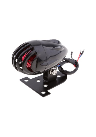 Suntek Chopper Bobber Black İçin Motosiklet Grill Tail Light Fren Gösterge Lambası