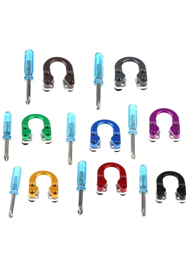 Dolıty Okçuluk D Döngü Metal Halka Bileşik Yay Dize Ok Siyah Siyah