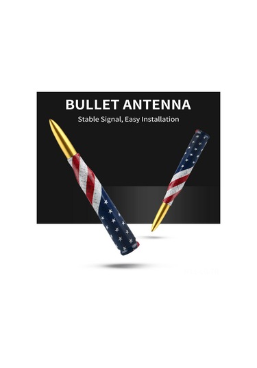 Leezsing Altın Renkli Metal Araç Anten Modifiye Kiti - 140mm Evrensel Kurşun Başlık Tasarım