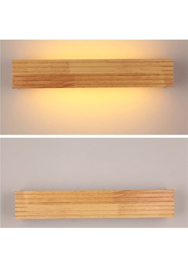 35 Cm Led Masif Ahşap Duvar Lambası Yatak Odası Başucu Lambası Koridor Duvar Lambası Sıcak Işık Diğer Diğer