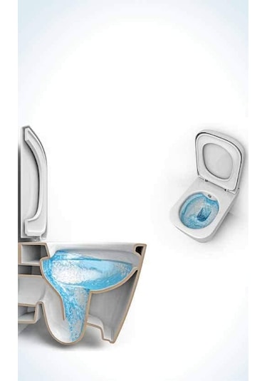 Seramiksan A091030H Bold Kanalsız Duvara Sıfır Klozet Takımı