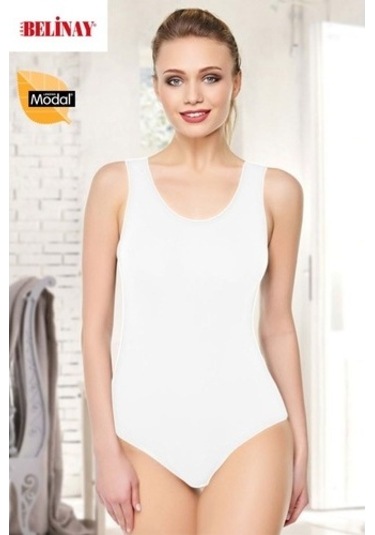 Belinay Kalın Asklılı Çıtçıtlı Body Modal Yumuşak Bayan Atlet 084