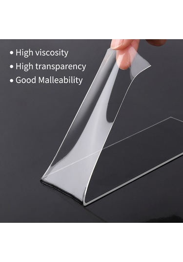 Padalink Suyula Yıkama Eliyebilen İzsiz 1.5mm Kalınlıkta Otomobil İçin Nano Çift Taraflı Band 3cm 3m , 1 Paket