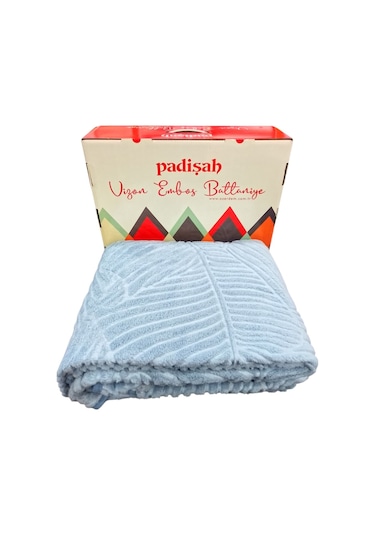 Padişah Emboss Tek Kişilik Battaniye İndigo Çok Renkli