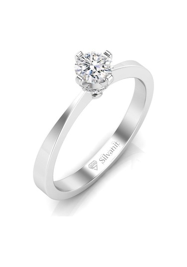 0,35 Karat F Renk Uluslararası Sertifikalı Pırlanta Tektaş Yüzük