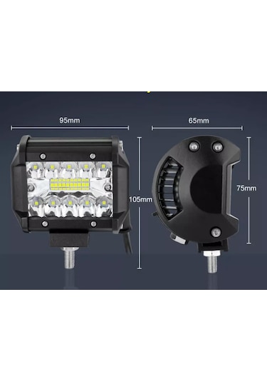 8 Adet 60w Kombo Aydınlatma 20 Led Çalışma Lambası Off Road
