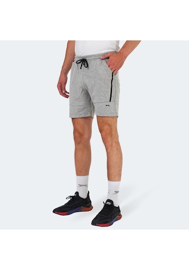 Slazenger NAZAIRE IN Erkek Cepli Fıtness Gri Şort