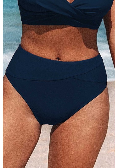 Angelsin Yüksek Bel Bikini Altı Lacivert
