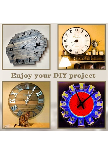 Yaleker 3d Açık Desenli Akrilik Duvar Saati - Ev Ofis Dekorasyonu, Kolay Montajlı, Roman Rakamlı, Dıy Kit Çok Renki