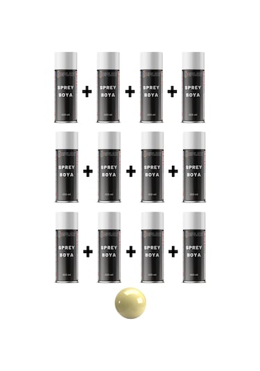 12 Adet Ral 1015 Fil Dişi Beji Sprey Boya 400 Ml.