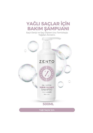 Zento Sebum Balance Yağlı Saçlar İçin Bakım Şampuanı 500 ML