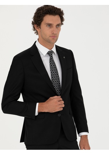 Cacharel Siyah Slim Fit Ceket