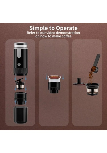 Yeni Kahve Makinesi Elektrikli Kapsül Öğütülmüş Kahve Bira Makinesi Taşınabilir Black Siyah