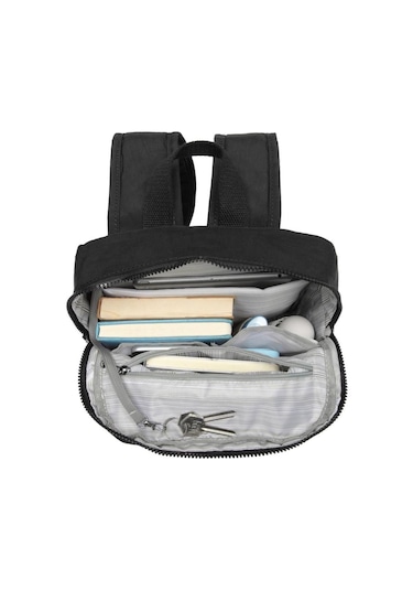 Krinkıl Kumaş Unisex Sırt Çantası 1207 Siyah