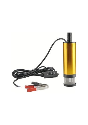 Xuweiwei 12v 38mm Yüksek Güçlü Dc Elektrikli Dizel Su Transfer Pompası Taşınabilir Alüminyum Alaşımlı