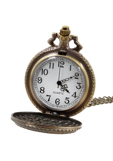 Schulzz Köstekli Zincirli Quartz Ay Yıldız İşlemeli Cep Saati