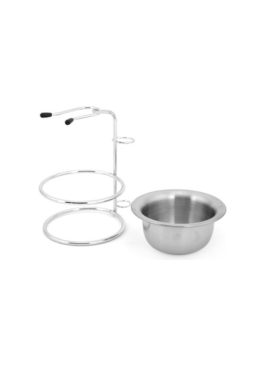 Moveevo Erkekler İçin 3'lü Metal Tıraş Seti: Askılık, Sabunluk & Sakal Takımı