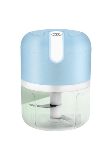 Aubyhe Ev Elektrikli Mini Blender: Sarımsak, Sebze, Et Kesici - Usb Şarjlı 250ml - 45w Motor - Açık Mavi Mavi