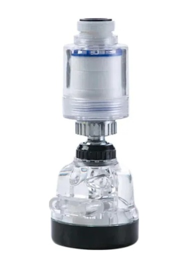 3 Fonksiyonlu Filtreli 360 Derece Döner Musluk Başlığı Şeffaf