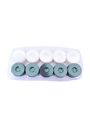 Sedefli Yeşil - Beyaz 35 Mm Tavla Pulu 3,5 Cm