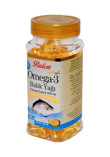 Balen Plus+ Omega3 Balık Yağı Yumuşak Kapsül 1380mg X 100 Kapsül X 5 Kutu