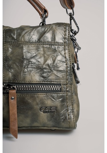 Ççs Kadın Omuz Çantası Ccs18030 Koyu-yeşil Koyu-yeşil