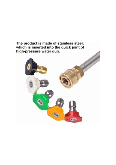 Dancemonkey Yüksek Basınçlı Yıkama Nozulu - 5 Püskürtme Ucu, Hızlı Bağlantı