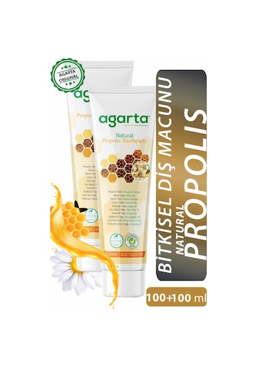 Agarta Doğal Propolis Özlü Diş Macunu 2 x 100 ML