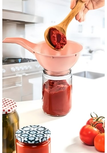 Pratik Plastik Pirinç Ve Kavanoz Süzgeçleri Pembe