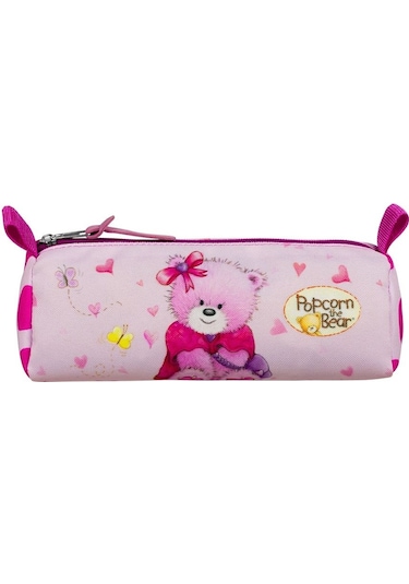 Popcorn The Bear Pembe Kalem Çantası - 2083