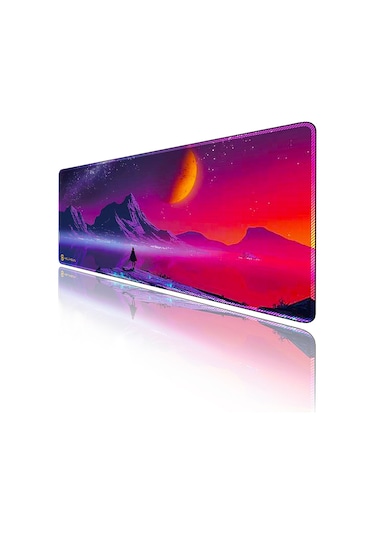 Helixsun 90x40 Cm Xxl Gamings Oyuncu Mousepad Mor Uzay