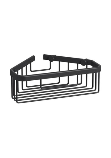 Duş Malzemelik, Tel, Köşe, Derin, 20xh7x14.5 Cm - Mat Siyah Mat Siyah