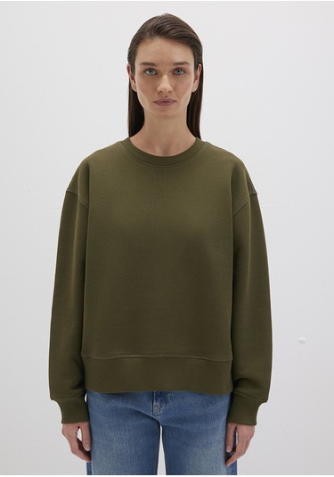 Mavi - Bisiklet Yaka Haki Sweatshirt 1s10390-71589 Yeşil