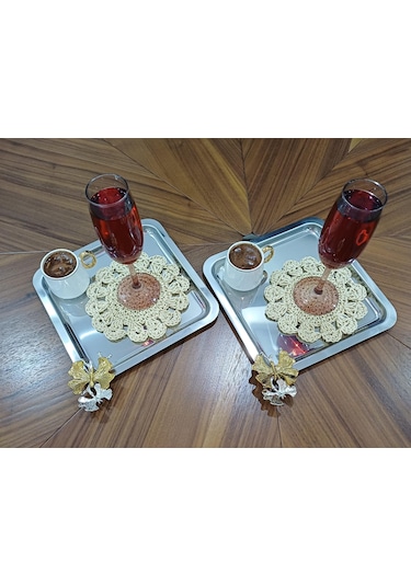 El Yapımı Örgü Bardak Altlıkları Bej