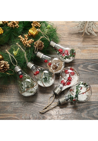 Noel Ağacı Asılı Ampul Küre Asılı Halat Noel Diy Led Ampul Noel Ağacı Asılı Kolye Dekor