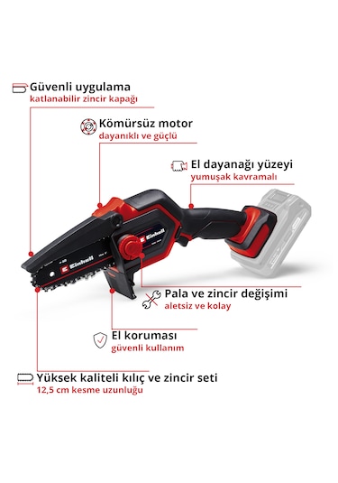 Einhell GE-PS 18/15 Li BL - Solo Akülü Dal Budama Testeresi - 4600040