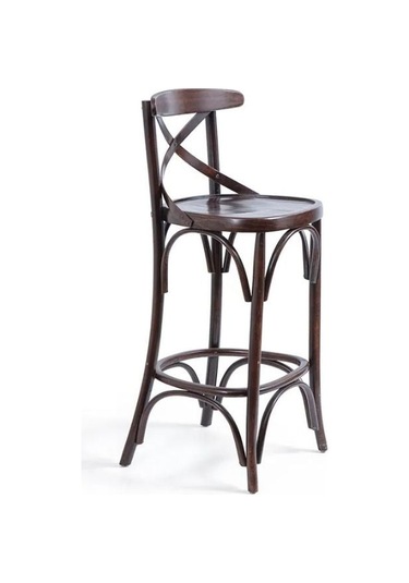 Thonet Ahşap Bar Sandalyesi Kahverengi